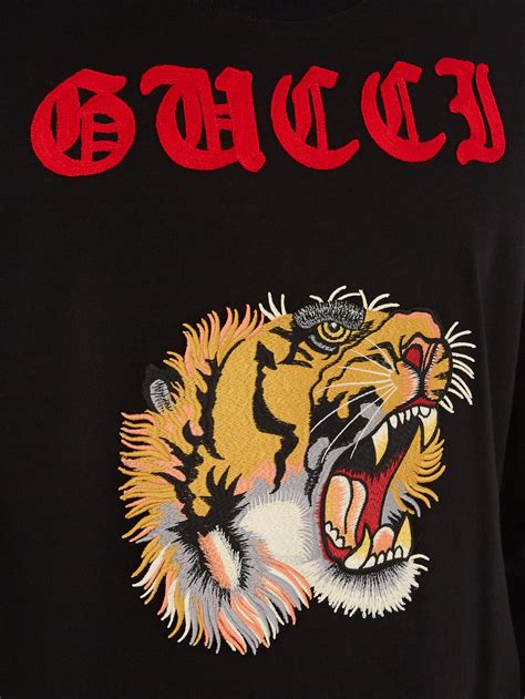 gucci tiger shirt long sleeve|gucci tiger brooch.